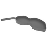 Aménagement pour meuble d'angle version droite composé d'1 panier pour meuble de 900mm - finition gris orion - porte de 450 mm