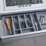 Range-couverts pour tiroir de 900mm composé de 9 compartiments - finition gris orion