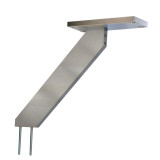 Support de snack 2 positions - finition aluminium brossé