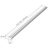 Barre de crédence-L.610mm-Finition noir mat