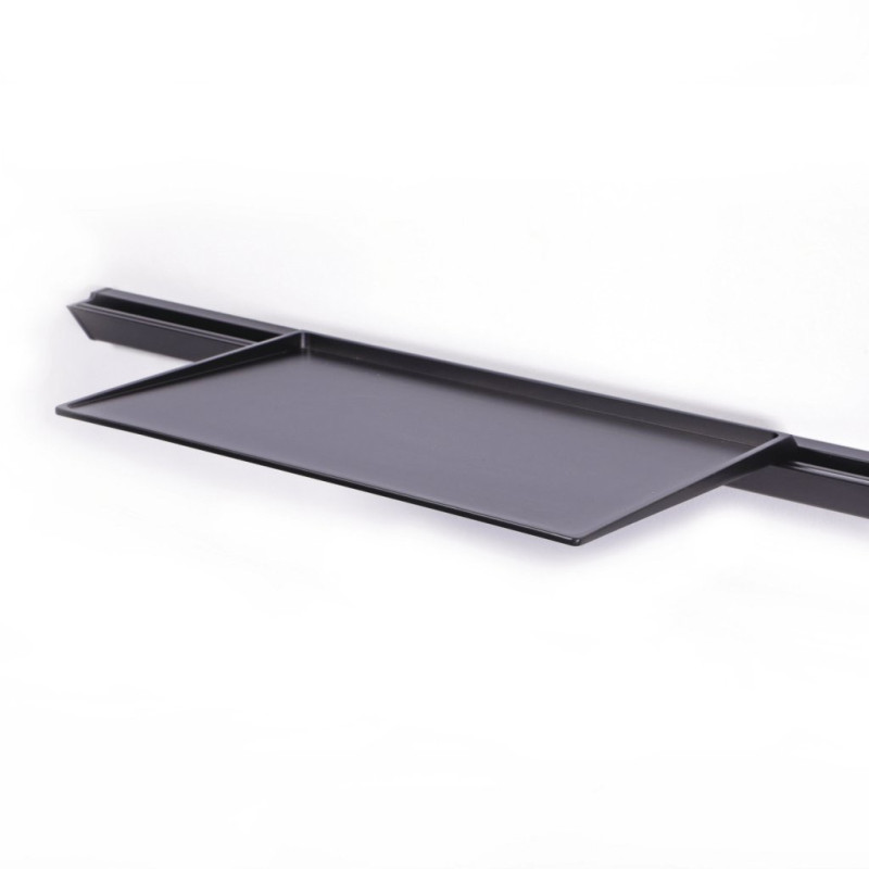 Etagère simple pour la main courante T1150- L. 270 x l.181 x h.16.5mm - finition noir mat