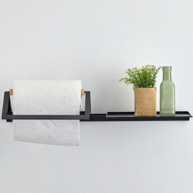 Etagère simple pour la main courante T1150- L. 270 x l.181 x h.16.5mm - finition noir mat