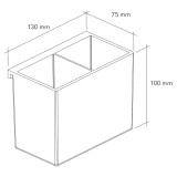 Bac porte-couverts en ABS injecté pour barre de crédence HANDY SLIM - 13 x 10 x 7,5cm