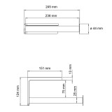 Porte-rouleau en bois pour barre de crédence HANDY - L.245mm-l.124mm-Bois diam 25x236mm-finition vert sauge