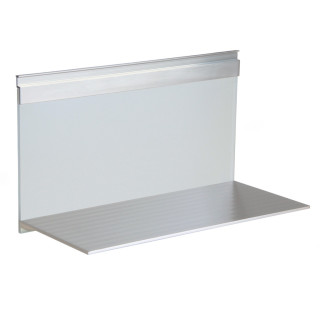 Etagère simple - L. 350 x l. 160 x H. 220mm - finition aluminium et verre trempé