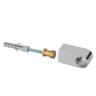 Support design pour les barres de crédence D1100, D1105, D1110 et D1120 - finition chrome
