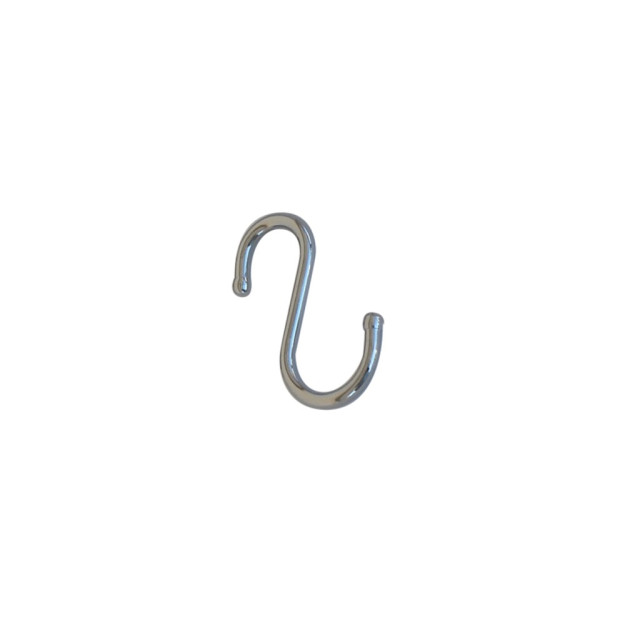 Lot de 5 crochets pour les barres de crédence rondes - finition chrome