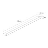 Kit barre de crédence avec 1 porte-rouleau et 3 crochets - L. 60cm- finition noir mat