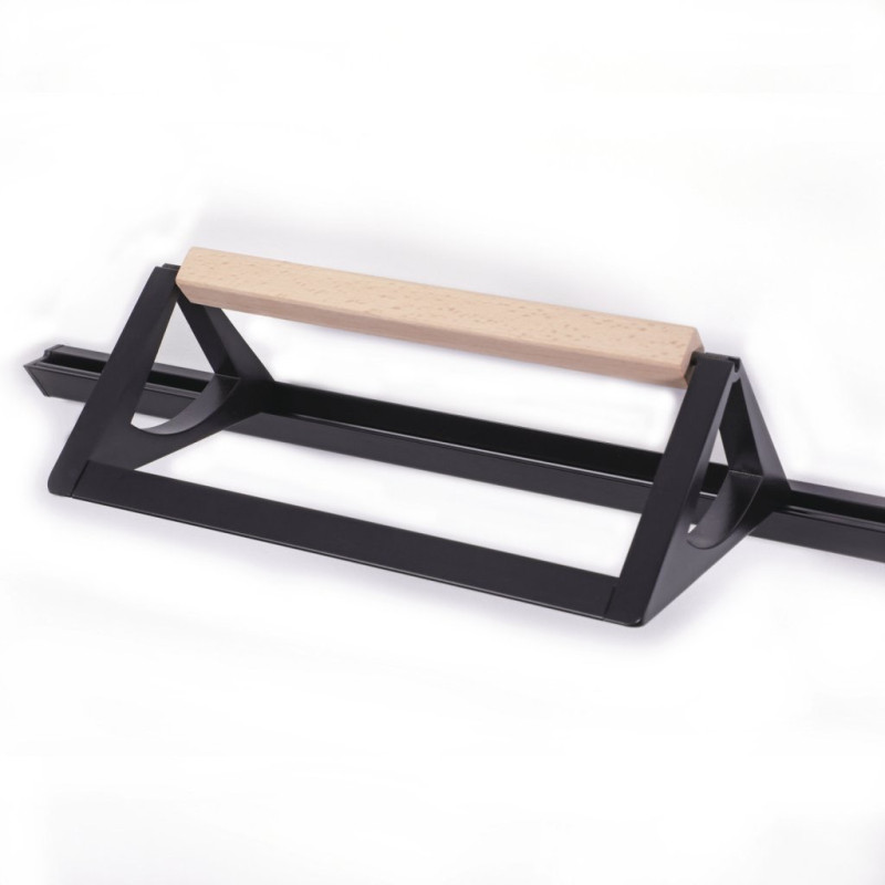 Porte-rouleau pour barre de crédence - finition noir mat