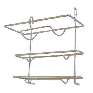 Porte-rouleaux triple pour barre de crédences carrée - référence : D1300, D1305, D1310 et D1320
