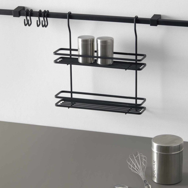 Balconnet carré porte-épices pour barre de crédences carrée - référence : D1303, D1307, D1313 et D1323