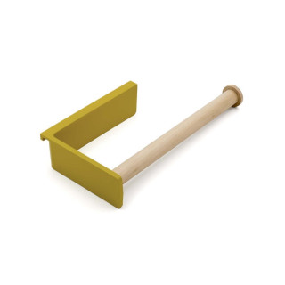 Porte-rouleau en bois pour barre de crédence HANDY - L.245mm-l.124mm-Bois diam 25x236mm-finition jaune