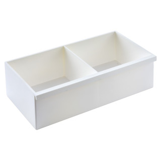 Bac porte-pots en ABS laqué pour barre de crédence HANDY - 27 x 14,7 x 7,5cm - finition blanc
