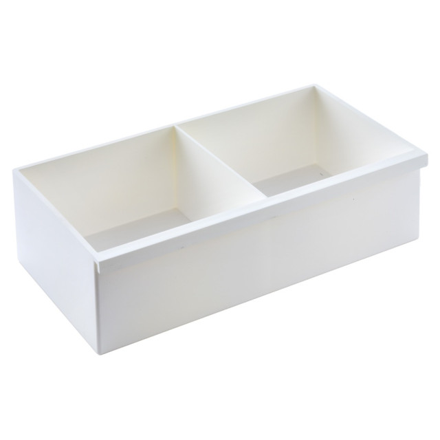 Bac porte-pots en ABS laqué pour barre de crédence HANDY - 27 x 14,7 x 7,5cm - finition blanc