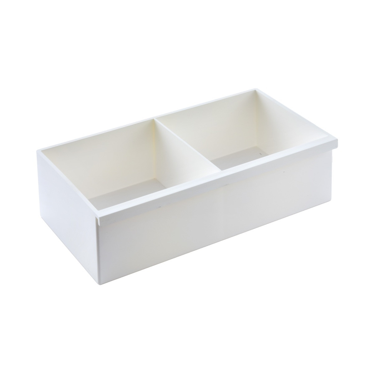 Bac porte-pots en ABS laqué pour barre de crédence HANDY - 27 x 14,7 x 7,5cm - finition blanc