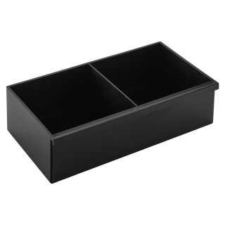 Bac porte-pots en ABS laqué pour barre de crédence HANDY - 27 x 14,7 x 7,5cm - finition noir