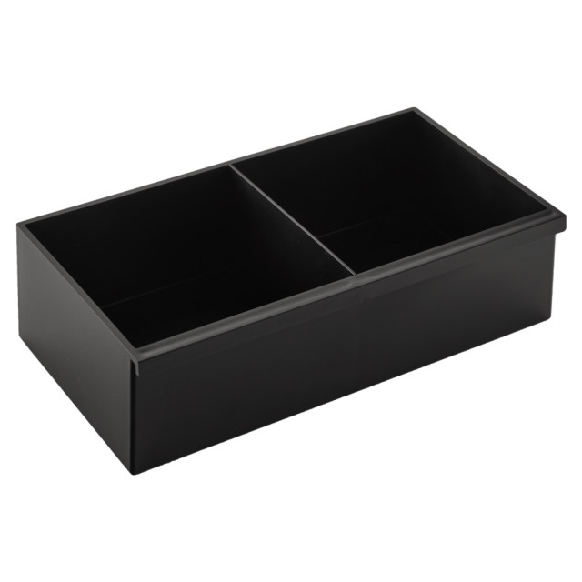 Bac porte-pots en ABS laqué pour barre de crédence HANDY - 27 x 14,7 x 7,5cm - finition noir