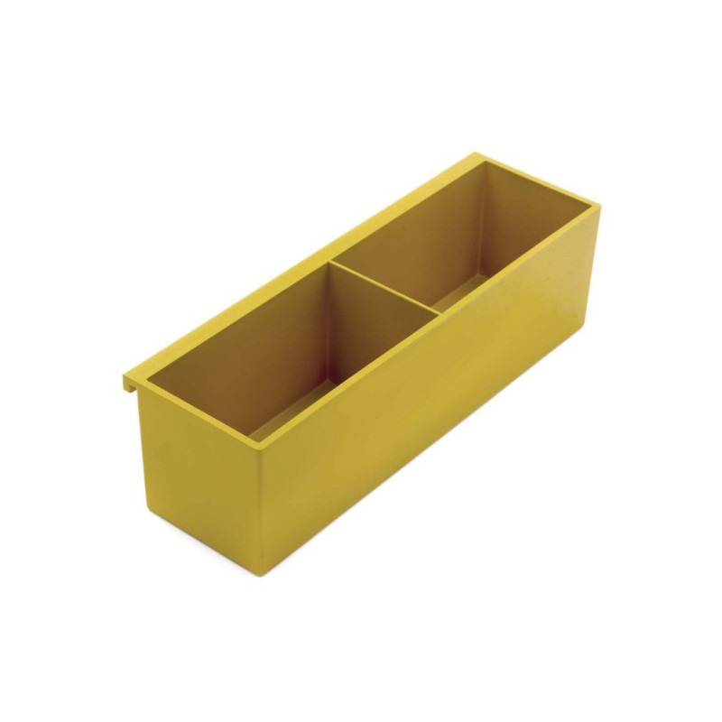 Bac porte-épices en ABS laqué pour barre de crédence HANDY - 26 x 8,2 x 7,5cm - finition jaune