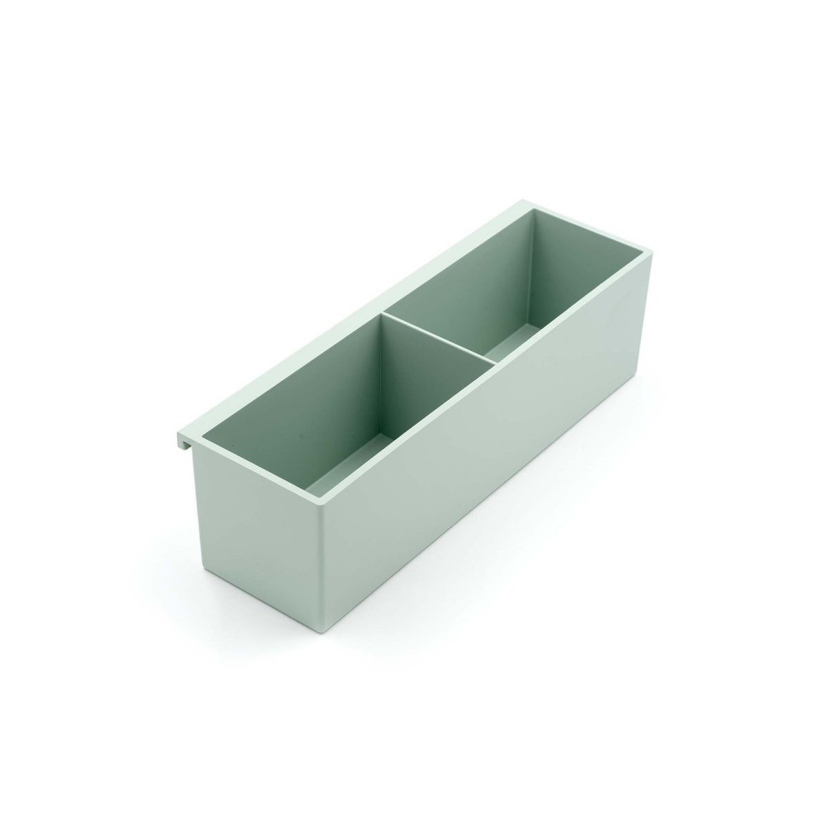 Bac porte-épices en ABS laqué pour barre de crédence HANDY - 26 x 8,2 x 7,5cm - finition vert sauge