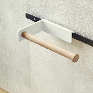 Porte-rouleau en bois pour barre de crédence HANDY - L.245mm-l.124mm, bois 25x236mm - finition blanc