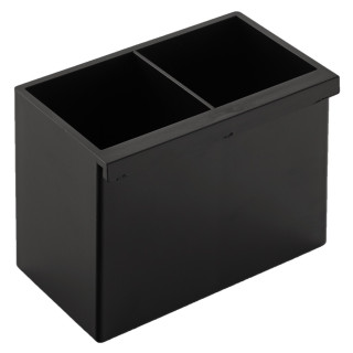 Bac porte-couverts en ABS laqué pour barre de crédence HANDY - 13 x 10 x 7,5cm - finition noir