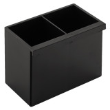 Bac porte-couverts en ABS laqué pour barre de crédence HANDY - 13 x 10 x 7,5cm - finition noir