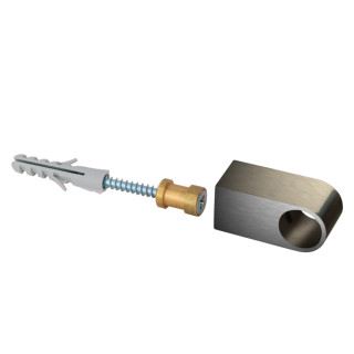 Support design pour les barres de crédence D1101, D1106, D1111 et D1121 - finition inox brossé