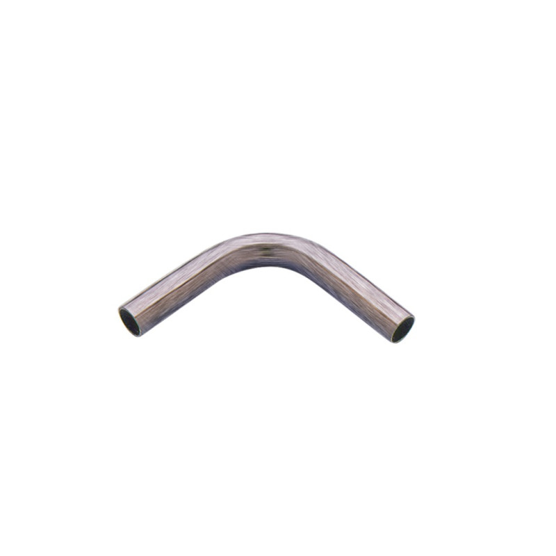 Coude 90° pour les barres de crédence rondes - fintion inox brossé