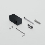 Support pour barre de crédence carrée - références D1303, D1307, D1313 et D1323 - finition noir mat