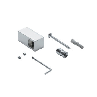 Support pour barre de crédence carrée - références D1300, D1305, D1310 et D1320 - finition chrome