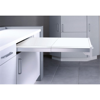 TopFlex table extractible, pour armoire de 600 mm, blanc