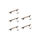Lot de 5 poignées pour meubles Riad, L168mm, entraxe 128mm, Aluminium, Bronze