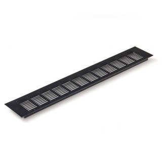 Grille d'aération en aluminium standard - 500x100mm - Finition noir