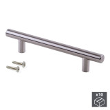 Lot de 10 Poignées Orlando, L 464 mm, entraxe 384 mm, Nickel satiné