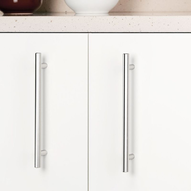 Lot de 10 Poignées Orlando, L 464 mm, entraxe 384 mm, Nickel satiné