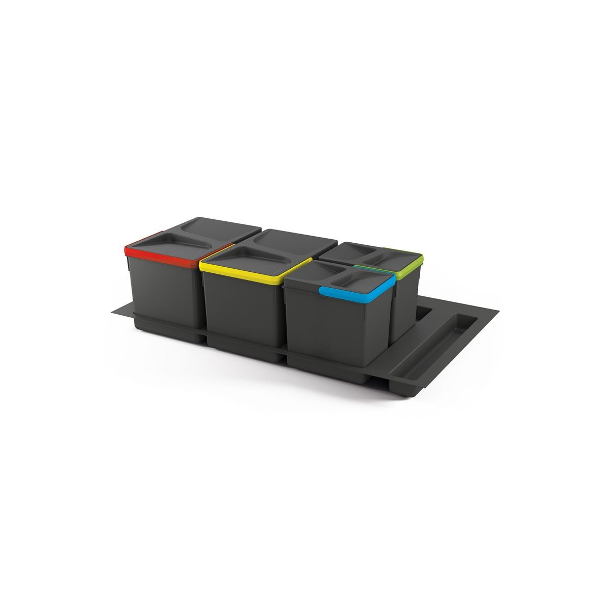Kit poubelle Recycle avec base 36L 4 bacs pour caisson de 900 mm