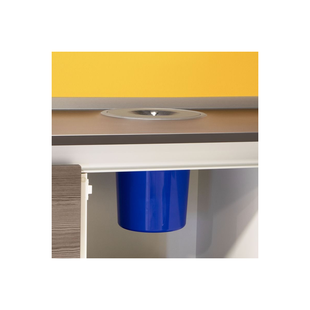 Poubelle encastrable Recycle pour plan de travail, 5 litres, Acier inoxydable