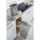Poubelle sous evier 33L pour meuble de 300mm- Gris orion
