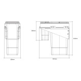 Poubelle pour meuble de 300mm composé d'1 seau de 26L et 1 seau de 7L-Finition gris orion