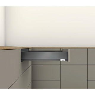 Kit tiroir MERIVOBOX - Gris orion mat - BLUMOTION Hauteur M (91 mm) - BLUM