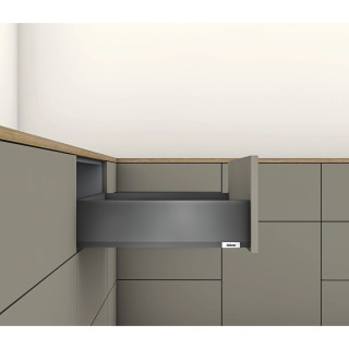 Kit tiroir MERIVOBOX - Gris orion mat - BLUMOTION Hauteur K (129 mm) - BLUM