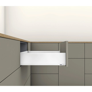 Kit tiroir MERIVOBOX - Blanc soie mat - BLUMOTION Hauteur K (129 mm) - BLUM