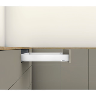 Kit tiroir MERIVOBOX - Blanc soie mat - BLUMOTION Hauteur N (68,5 mm) - BLUM